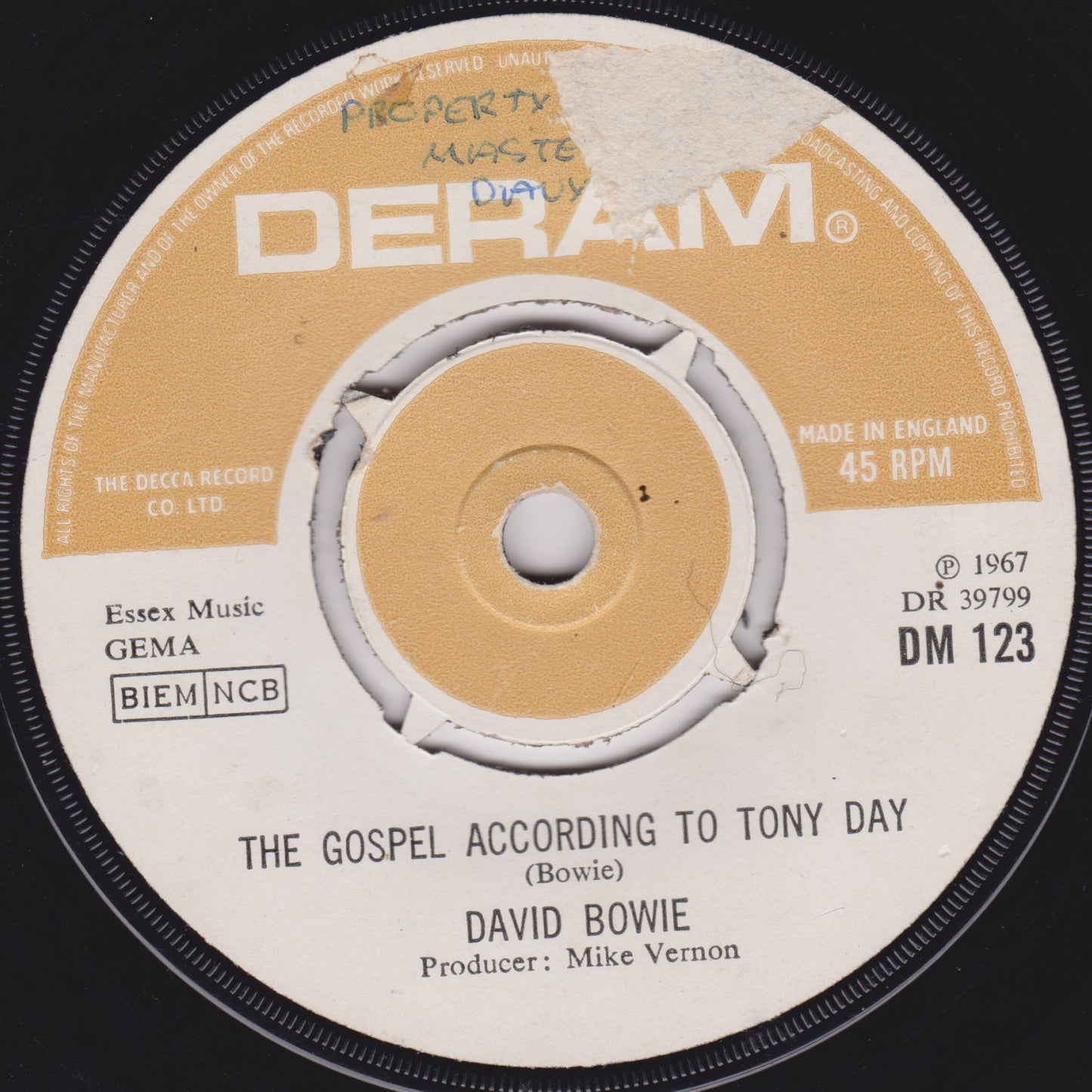 David Bowie ‎– The Laughing Gnome (Deram 1973) 7" vinyl single G+/-