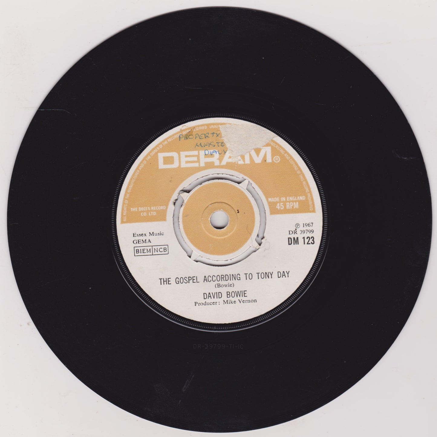 David Bowie ‎– The Laughing Gnome (Deram 1973) 7" vinyl single G+/-