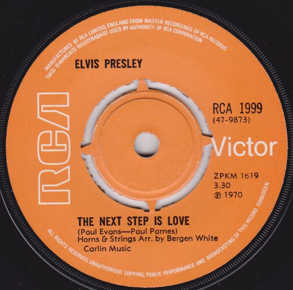 Elvis Presley ‎– I've Lost You (RCA 1970) 7" vinyl single VG/-