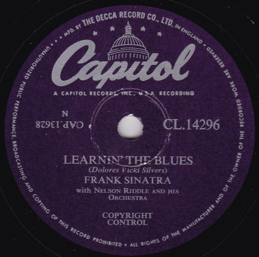 Frank Sinatra - Learnin' The Blues (Capitol 1955) 10" shellac VG/VG