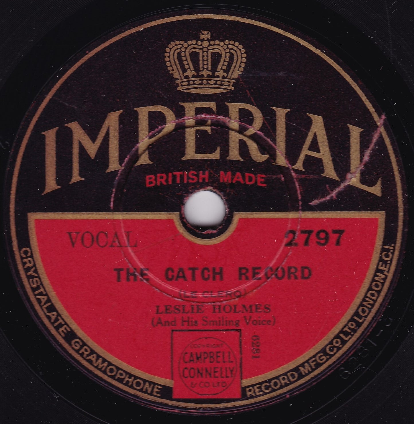 Leslie Holmes ‎– Let's All Sing Like The Birdies Sing (1932) 10" shellac VG/-