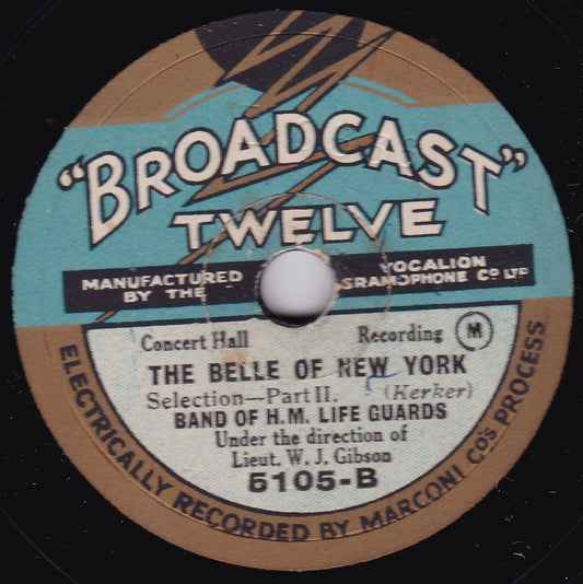 Band Of H.M. Lifeguards – The Belle Of New York (1929) 10" shellac VG/-