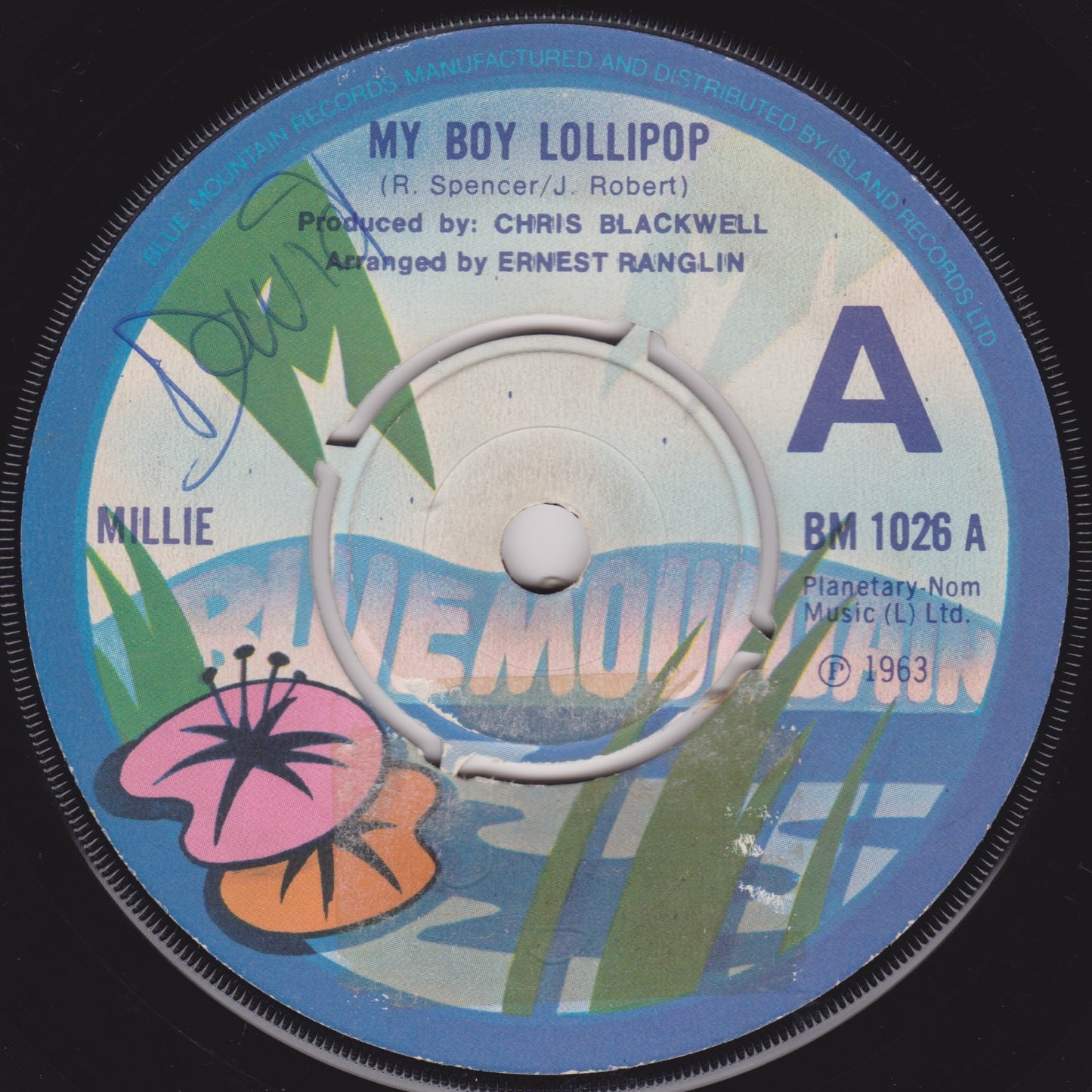 Millie – My Boy Lollipop (Blue Mountain) 7" vinyl single VG/-