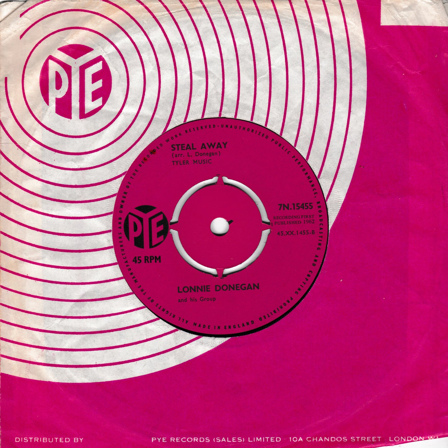 Lonnie Donegan ‎– Pick A Bale Of Cotton (Pye 1962) 7" vinyl single VG/-