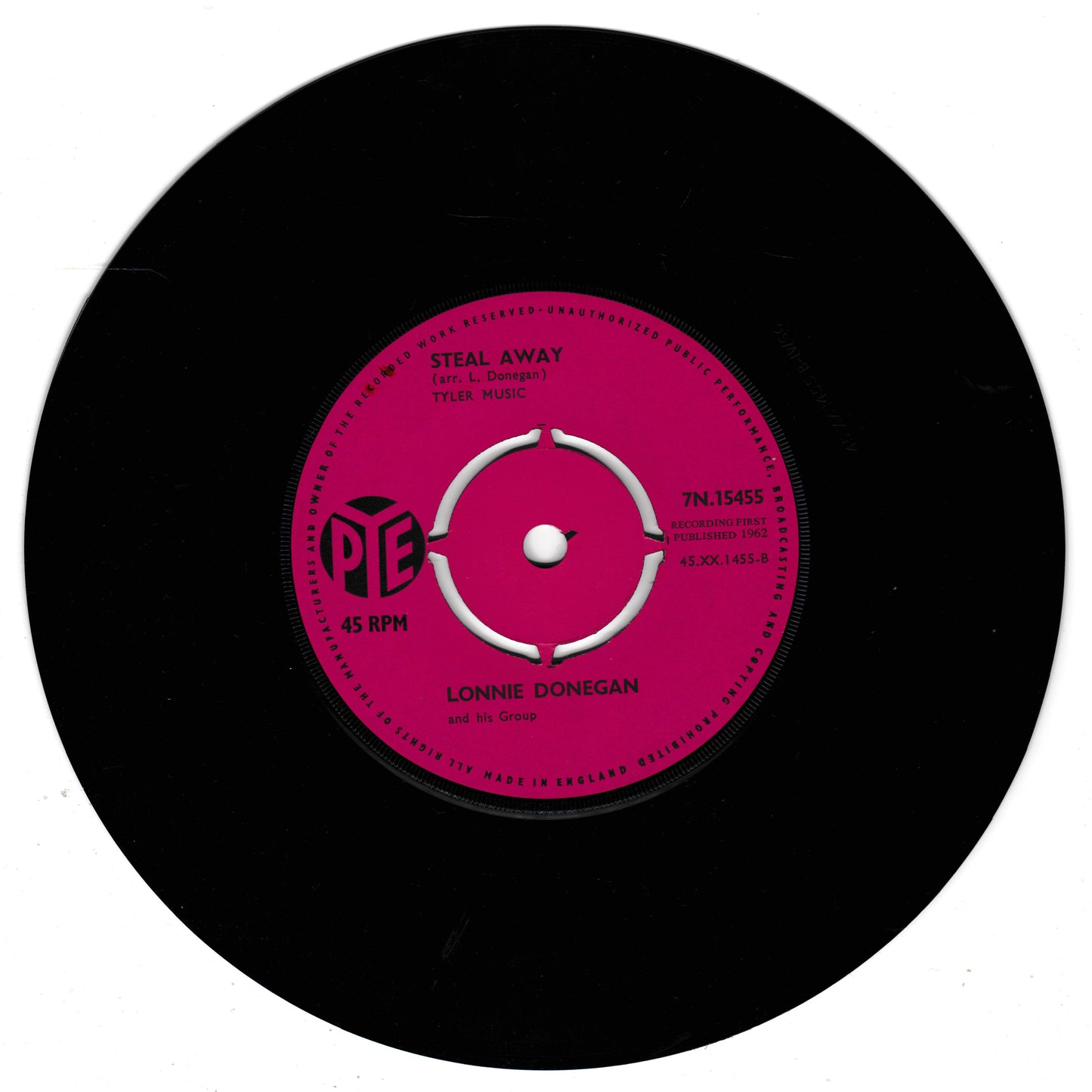 Lonnie Donegan ‎– Pick A Bale Of Cotton (Pye 1962) 7" vinyl single VG/-