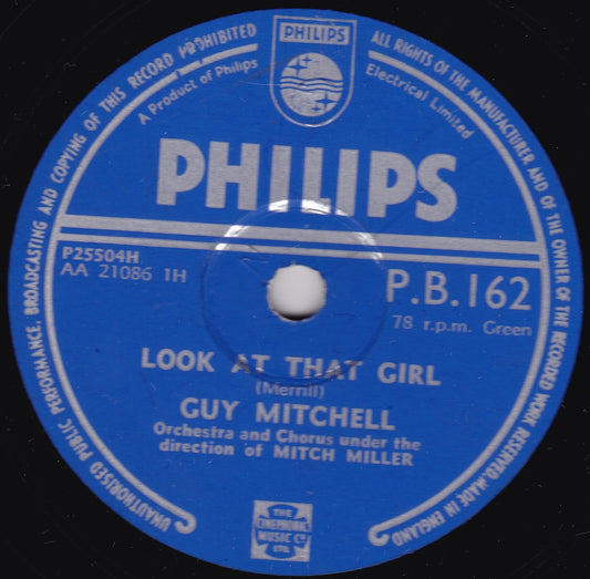 Guy Mitchell - Look At That Girl (Philips 1953) 10" shellac VG/-