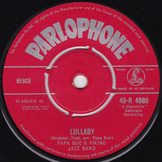 Papa Bue's Viking Jazz Band – Lullaby (Parlophone 1961) 7" vinyl single G+/-