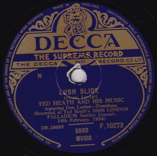 Ted Heath And His Music – Lush Slide / Fascinating Rhythm 10" shellac VG/-