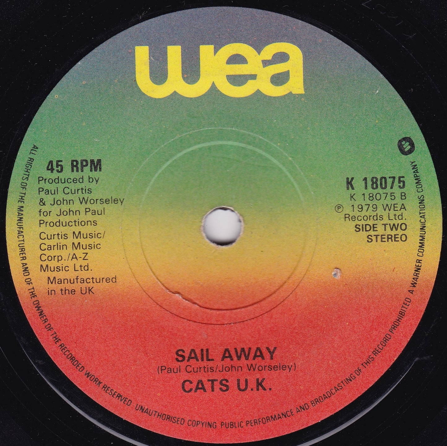 Cats U.K.- Luton Airport (WEA 1979) 7" vinyl single G+/-