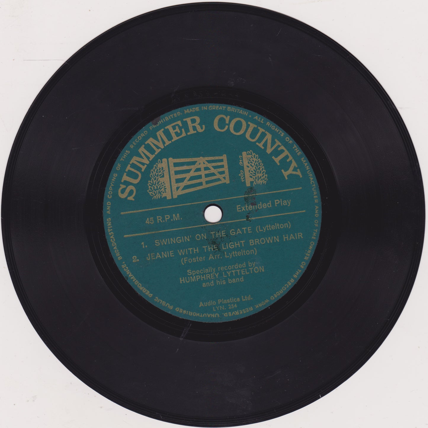 Humphrey Lyttelton And His Band ‎– Swinging On The Gate (Lyntone) 7" flexi-disc single VG/-