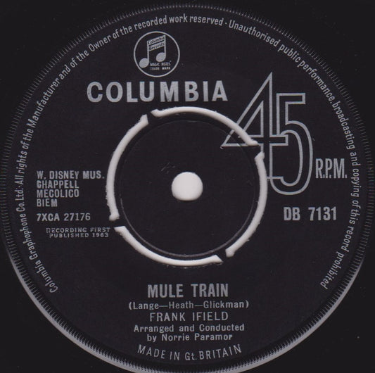 Frank Ifield - Mule Train (Columbia 1963) 7" vinyl single VG/-