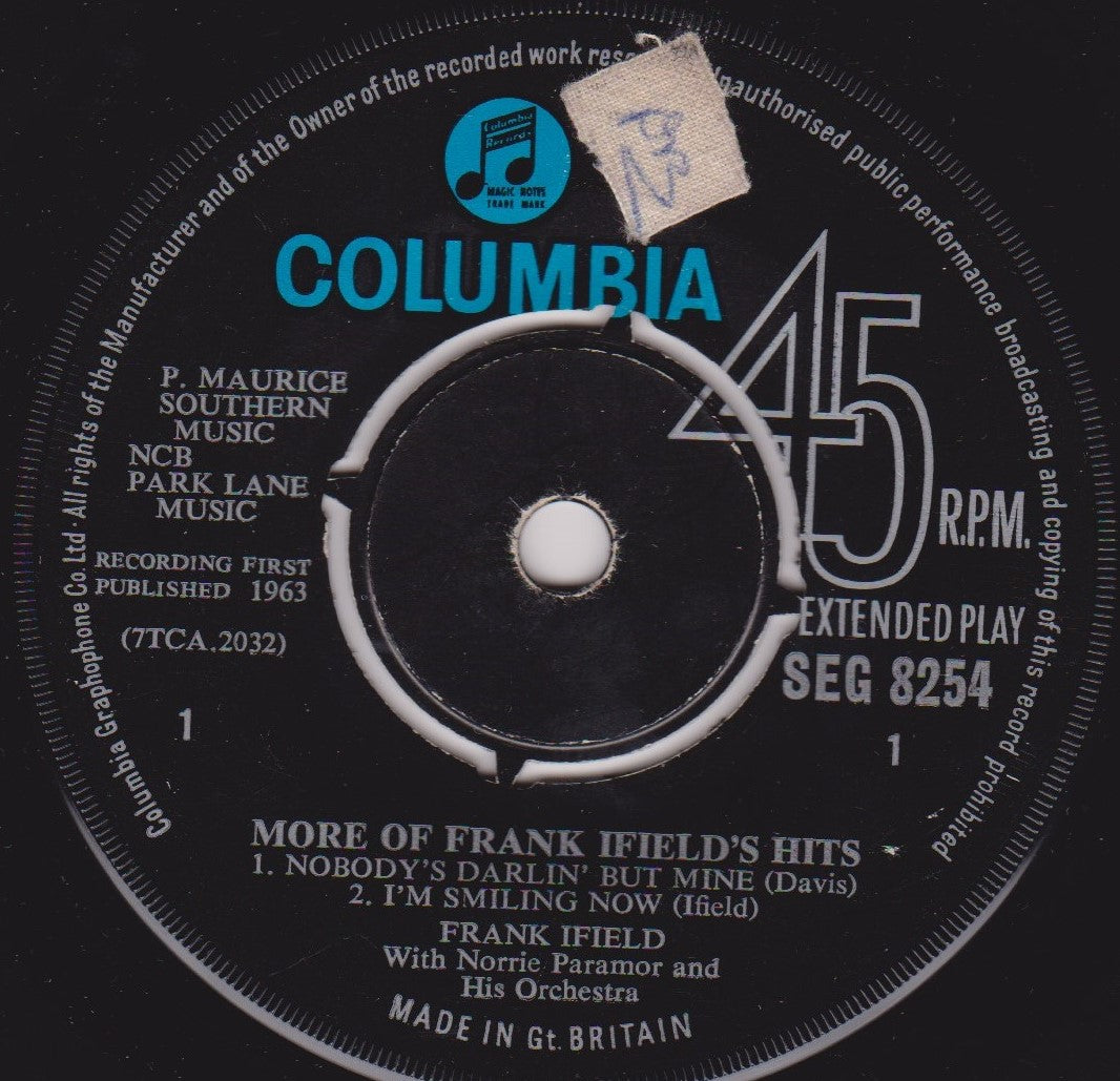 Frank Ifield - More Of Frank Ifield's Hits (Columbia 1963) 7" vinyl EP G+/-
