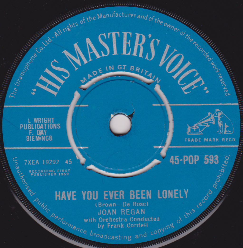 Joan Regan – May You Always (HMV 1959) 7" vinyl single VG/-
