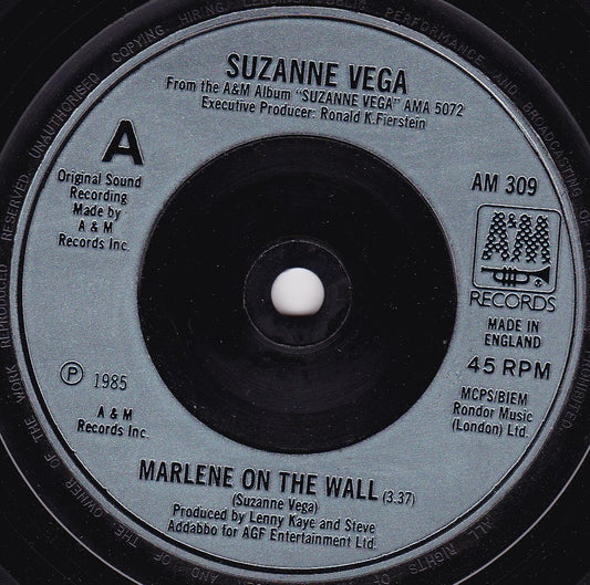 Suzanne Vega – Marlene On The Wall (A&M 1986) 7" vinyl single G+/-