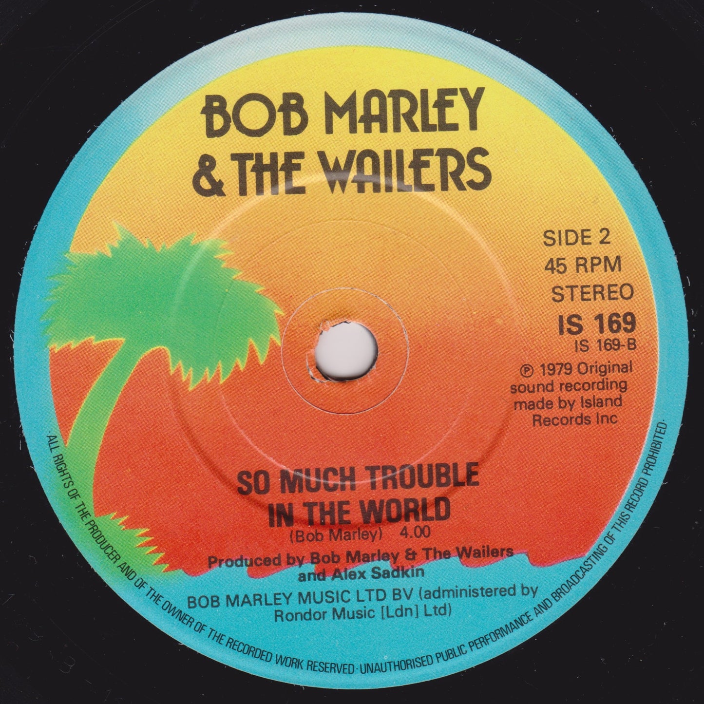 Bob Marley & The Wailers ‎– One Love / People Get Ready (Island 1984) 7" vinyl single VG/-