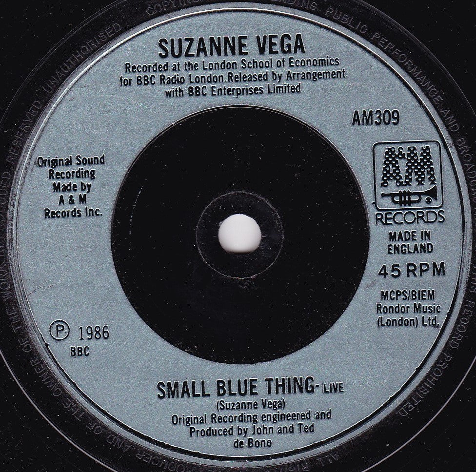 Suzanne Vega – Marlene On The Wall (A&M 1986) 7" vinyl single G+/-