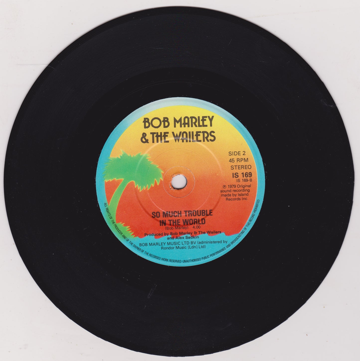 Bob Marley & The Wailers ‎– One Love / People Get Ready (Island 1984) 7" vinyl single VG/-