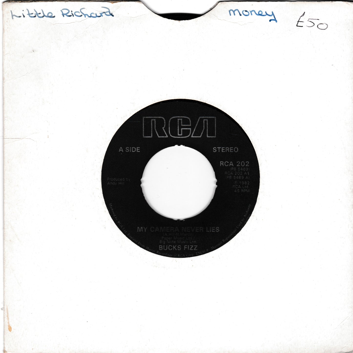 Record label with RCA logo on a white background