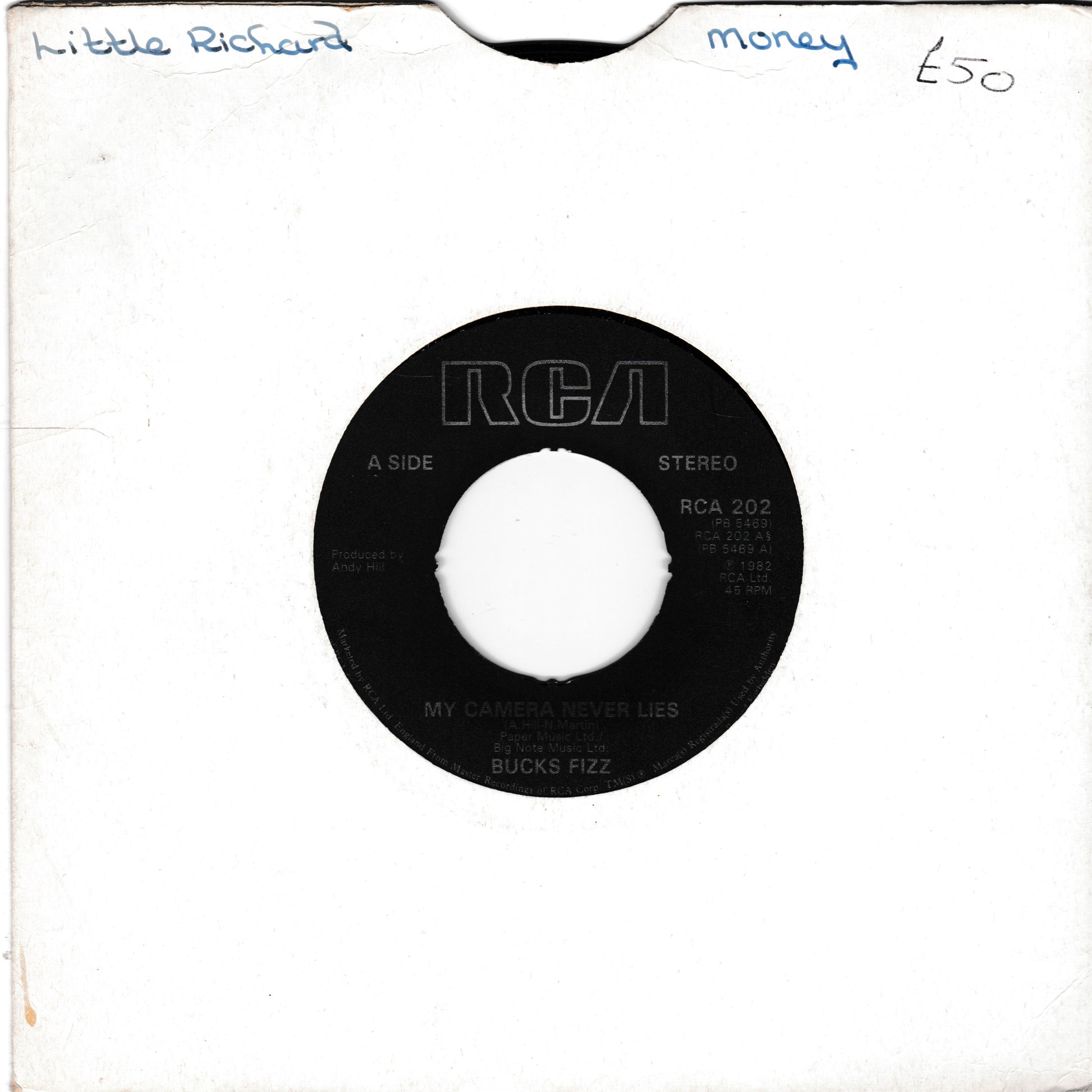 Record label with RCA logo on a white background