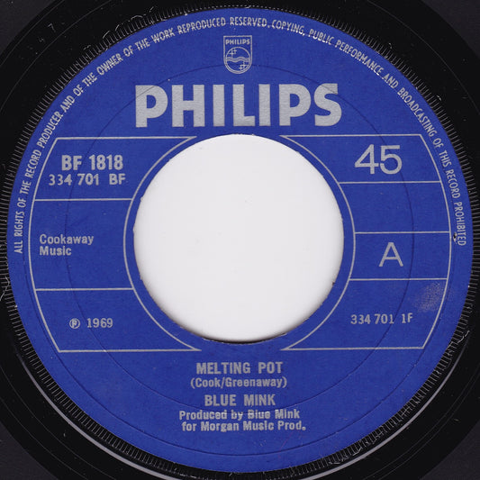 Blue Mink - Melting Pot (Philips, 1969) 7" vinyl single G+/- jukebox centre