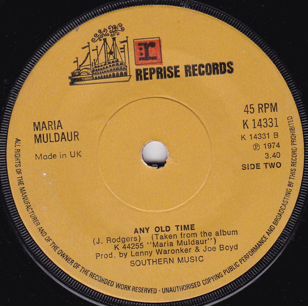 Maria Muldaur ‎– Midnight At The Oasis (Reprise 1974) 7" vinyl single G+/-