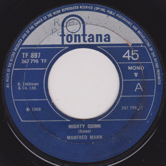 Manfred Mann – Mighty Quinn (Fontana 1968) 7" vinyl single G+/ - jukebox