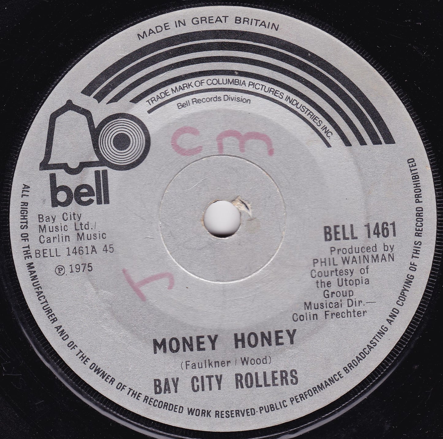 Bay City Rollers - Money Honey (Bell 1975) 7" vinyl single G+/-