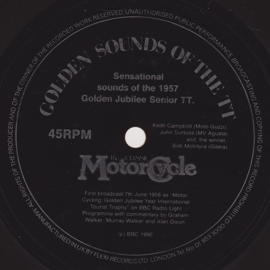 Various – Golden Sounds Of The TT (The Classic MotorCycle) 7" single sided flexi disc VG/-