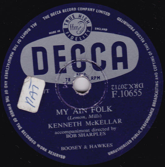 Kenneth McKellar - My Ain Folk (Decca 1955) 10" shellac VG/-