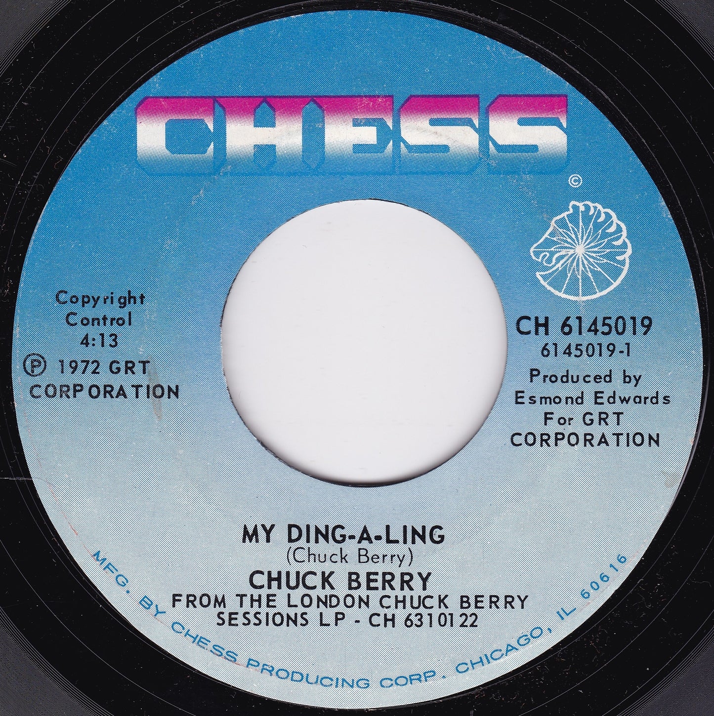 Chuck Berry – My Ding-A-Ling (Chess 1972) 7" US vinyl single G+/- jukebox