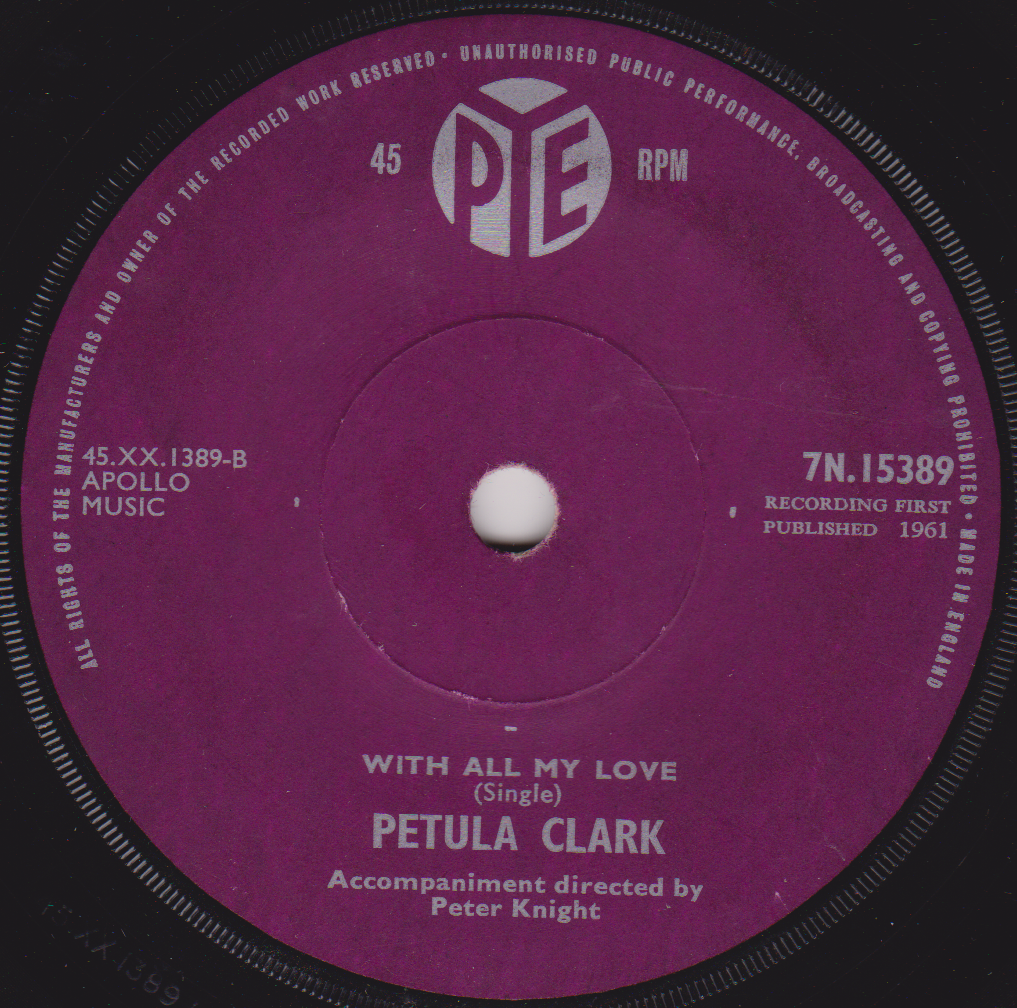 Petula Clark – My Friend The Sea (Pye, 1961) 7" vinyl single VG/-