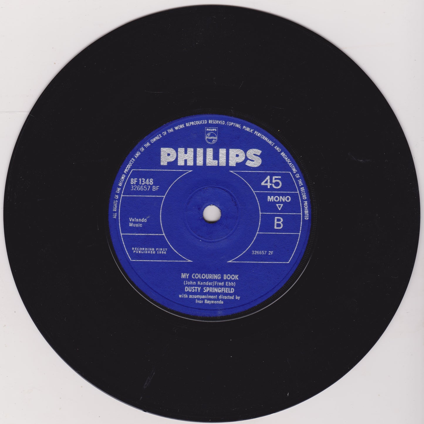 Dusty Springfield ‎– I Just Don't Know What To Do With Myself (Philips 1964) 7" vinyl single VG/-