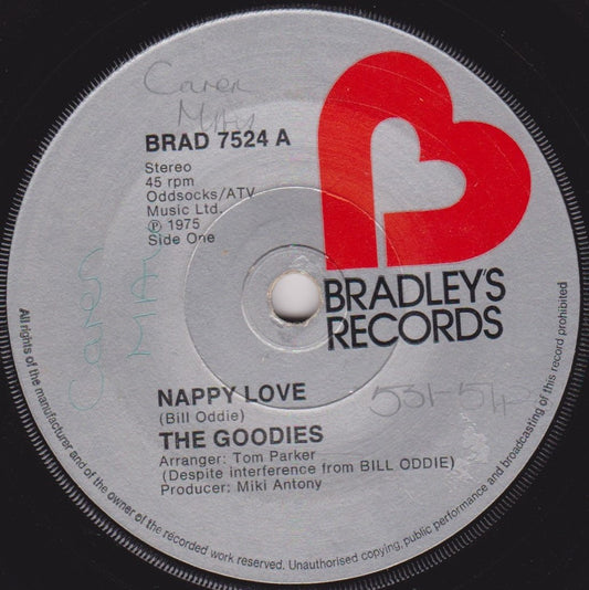 The Goodies ‎– Nappy Love (Bradley's 1975) 7" vinyl single G+/-