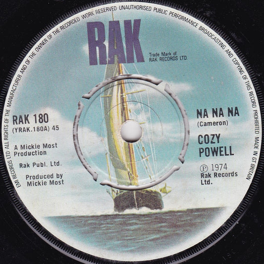 Cozy Powell ‎– Na Na Na (RAK 1974) 7" vinyl single G+/-