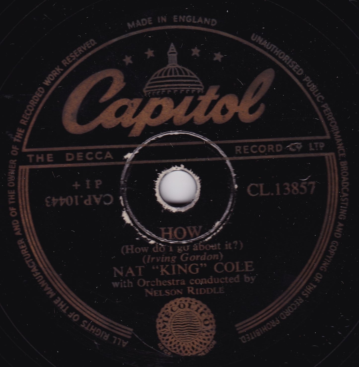 Nat "King" Cole – Strange / How (How Do I Go About It?) 10" shellac VG/-