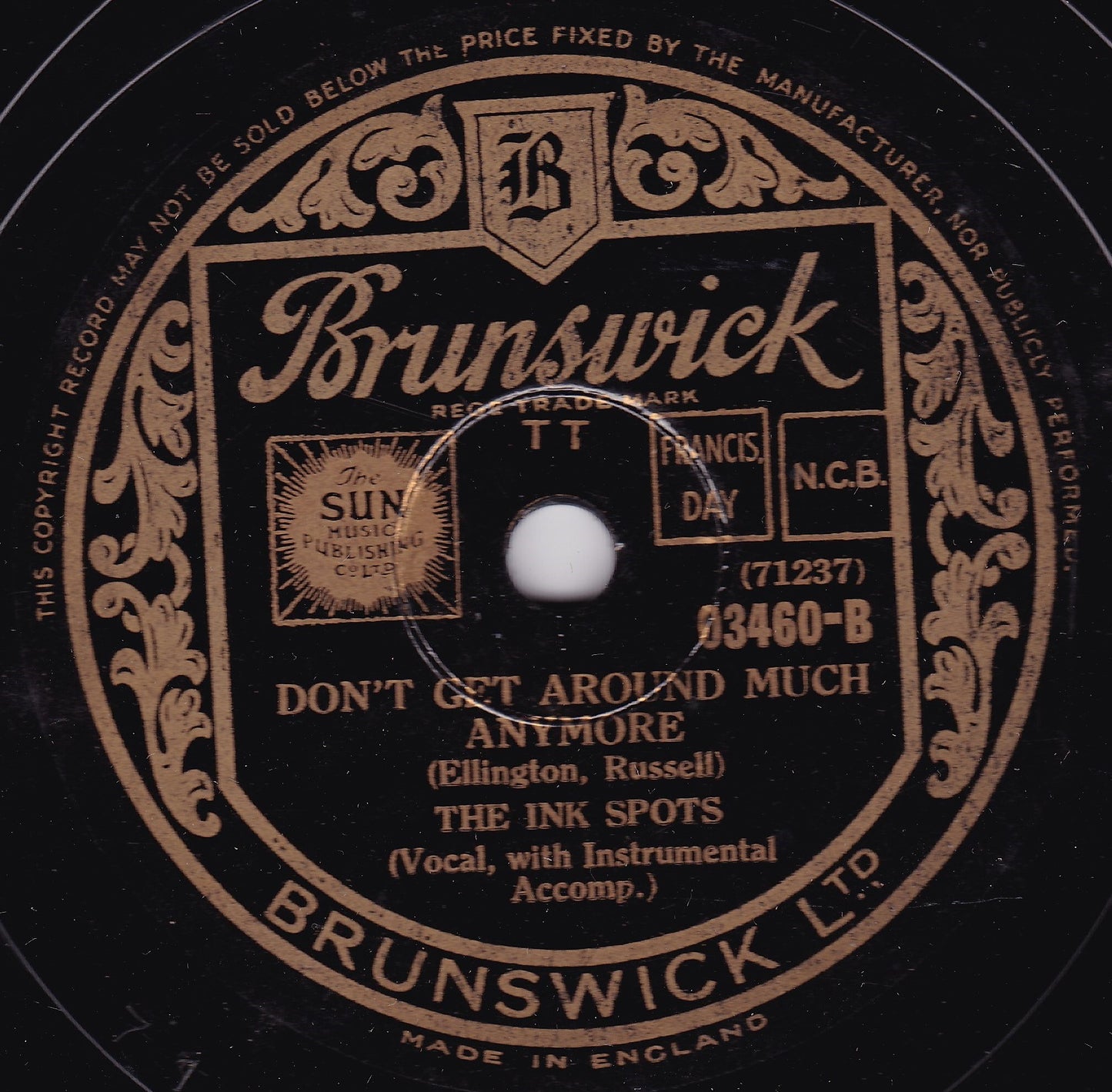 The Ink Spots – I'm Not The Same Old Me (Brunswick) 10" shellac VG/-