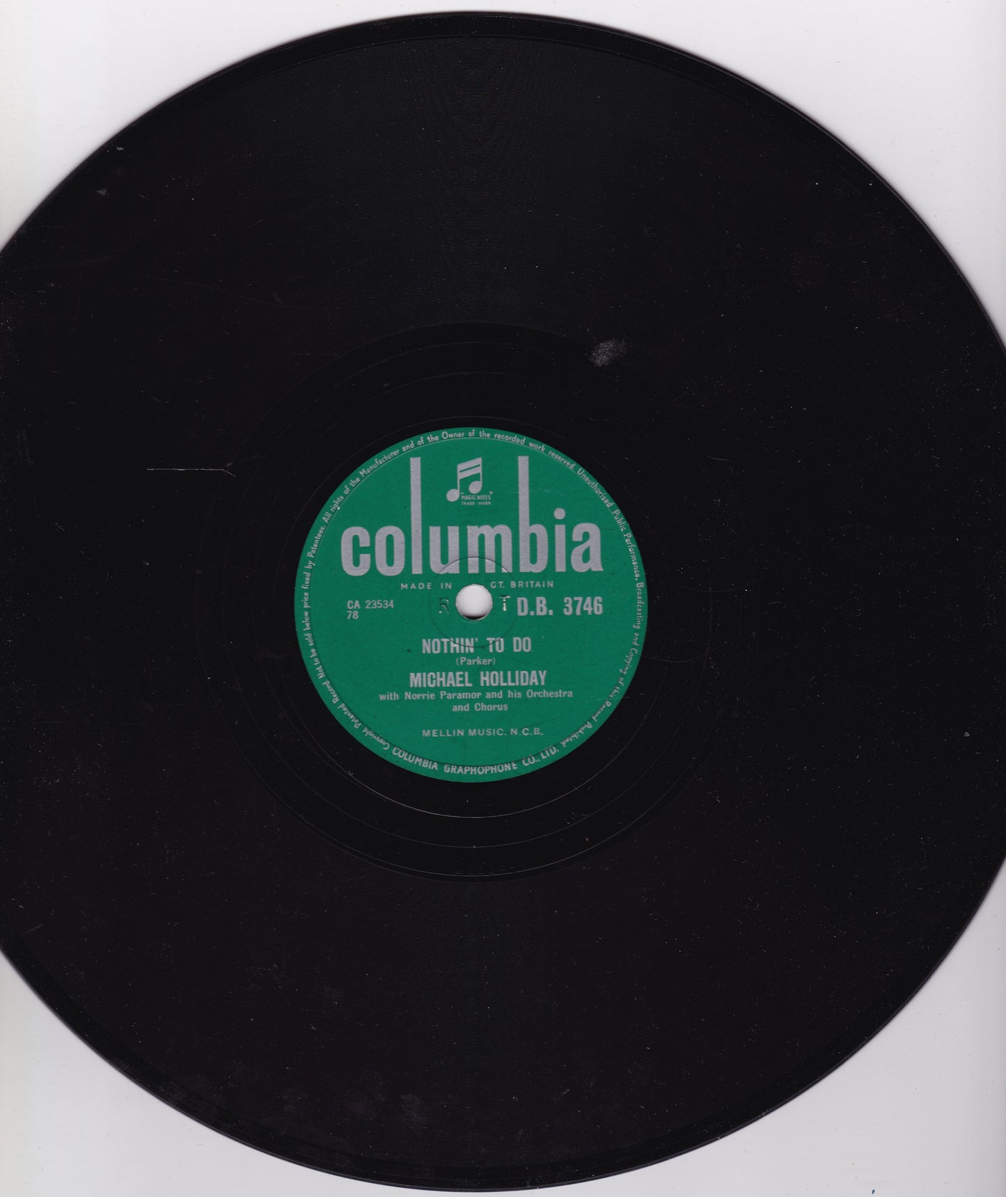 Michael Holliday – Nothin' To Do (Columbia 1956) 10" shellac VG/-