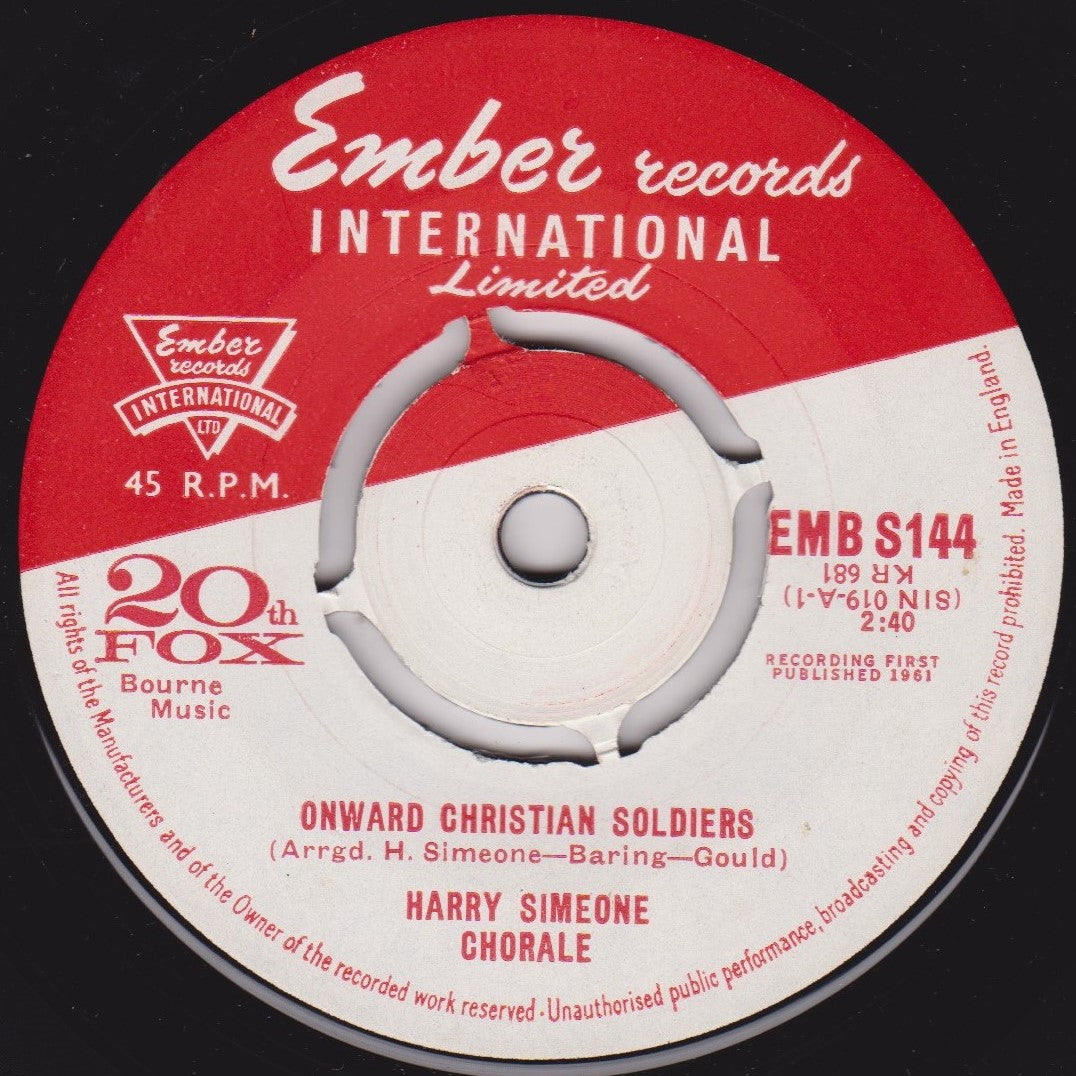 Harry Simeone Chorale – Onward Christian Soldiers (Ember 1961) 7" vinyl single VG/-