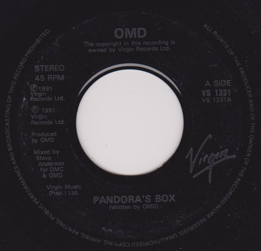 Orchestral Manoeuvres In The Dark - Pandora's Box (Virgin 1991) 7" vinyl VG/-
