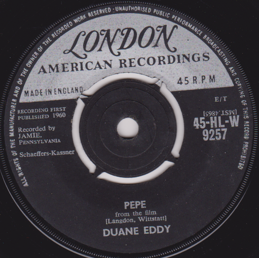 Duane Eddy - Pepe (London, 1960) 7" vinyl single VG/-