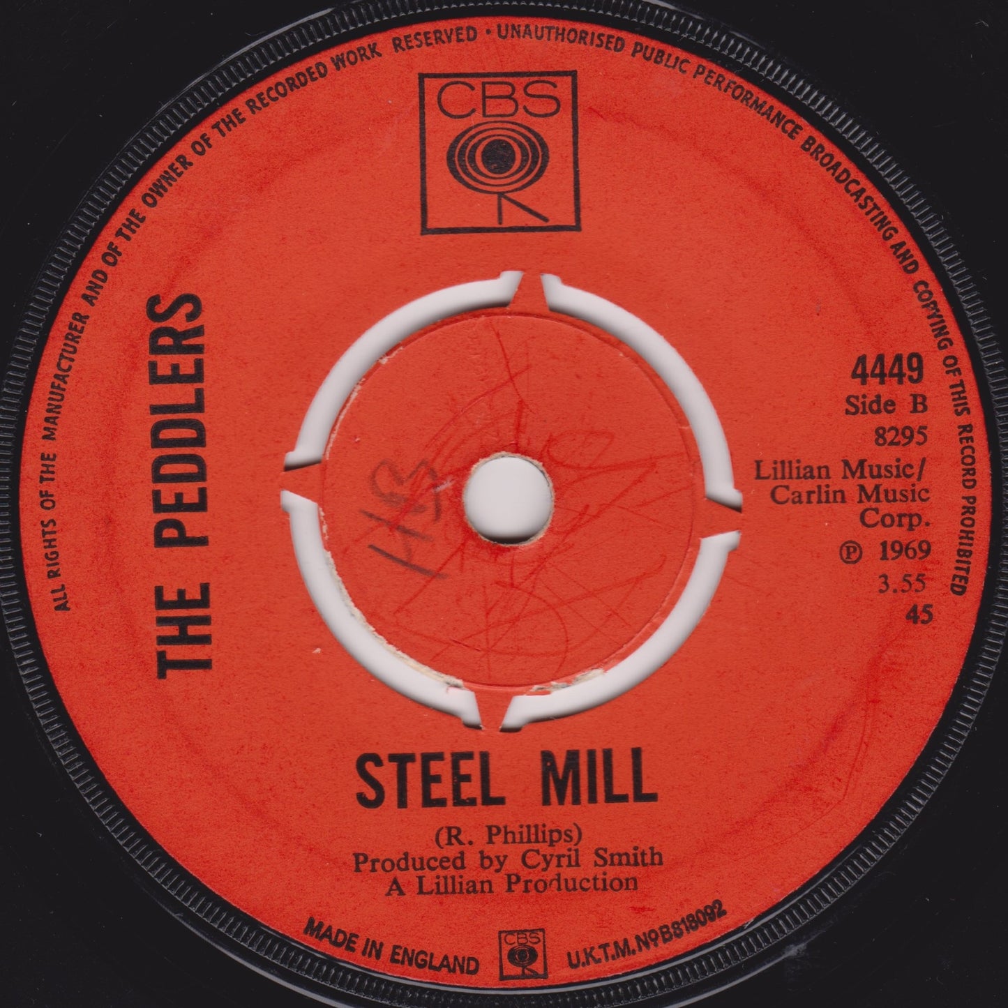 The Peddlers ‎– Birth (CBS 1969) 7" vinyl single G+/-