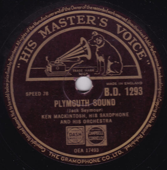 Ken Mackintosh - Plymouth Sound (HMV 1952) 10" shellac VG/-