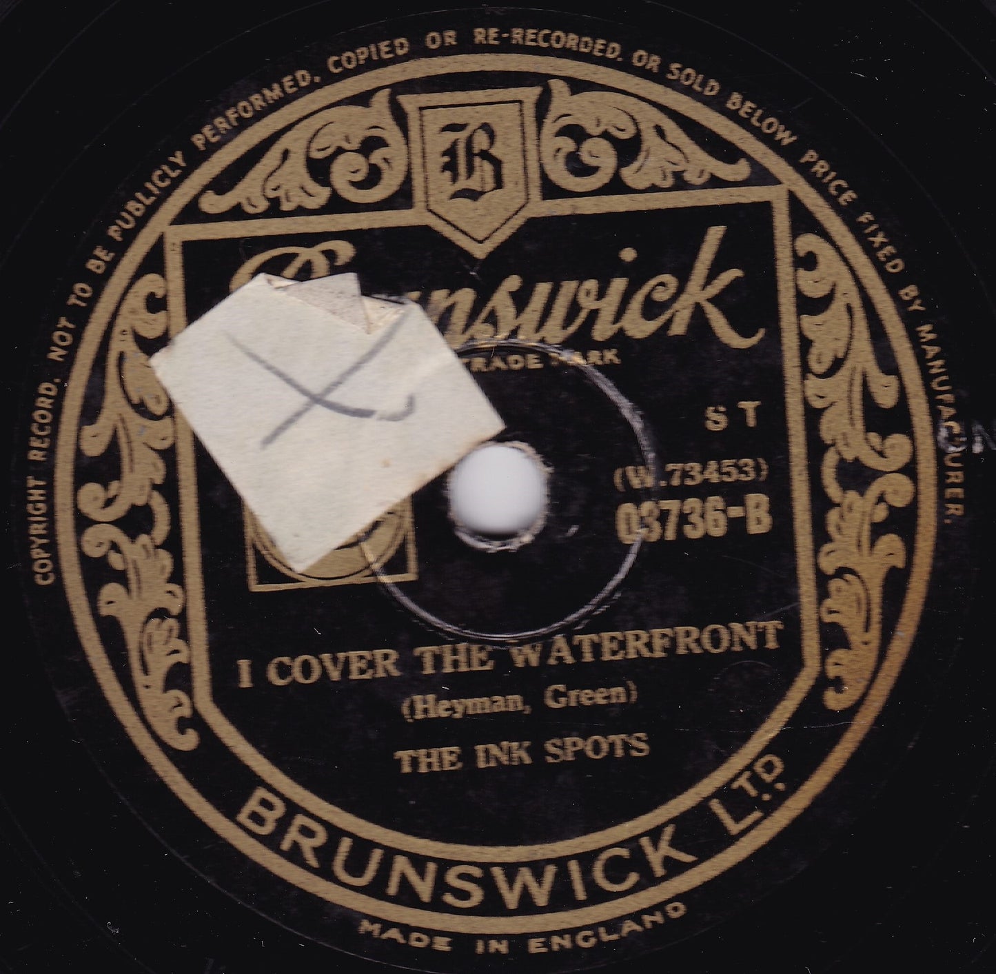 The Ink Spots – Prisoner Of Love (Brunswick 1947) 10" shellac VG/-