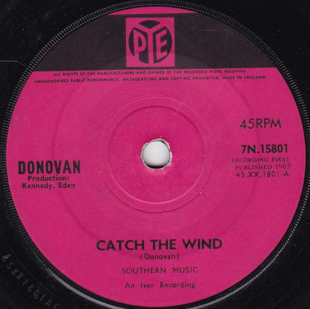 Donovan ‎– Catch The Wind (Pye 1965) 7" vinyl single G+/-