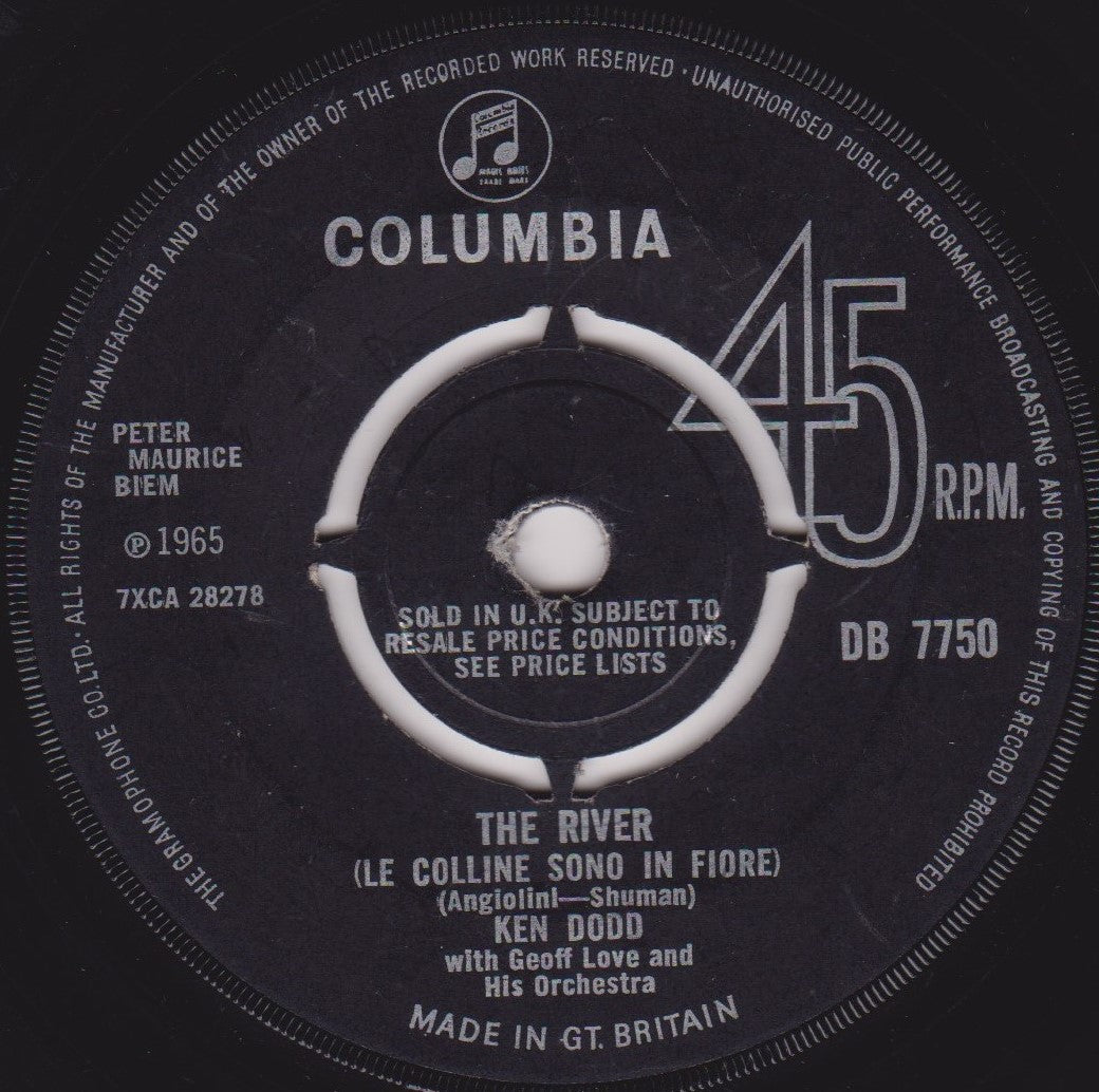 Ken Dodd With Geoff Love And His Orchestra – The River (Le Colline Sono In Fiore) 7" vinyl single VG/-