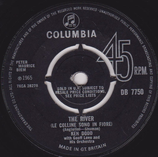 Ken Dodd With Geoff Love And His Orchestra – The River (Le Colline Sono In Fiore) 7" vinyl single VG/-