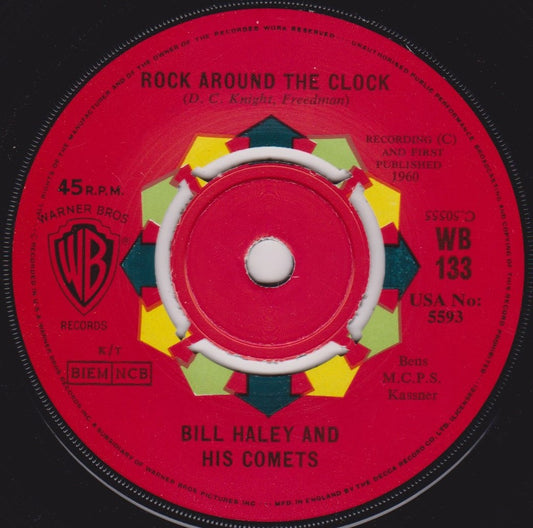 Bill Haley And His Comets ‎– Rock Around The Clock (WB 1964) 7" vinyl single VG/-