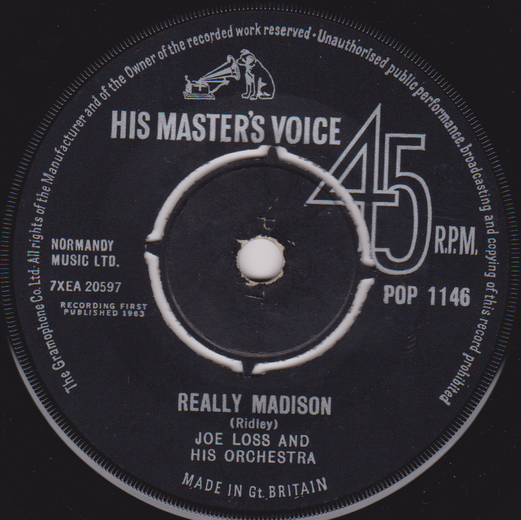 Joe Loss & His Orchestra ‎– Really Madison (HMV 1963) 7" vinyl single VG/-