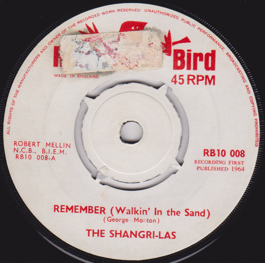 Shangri-Las ‎– Remember (Walkin' In The Sand) (Red Bird 1964) 7" vinyl single VG/-