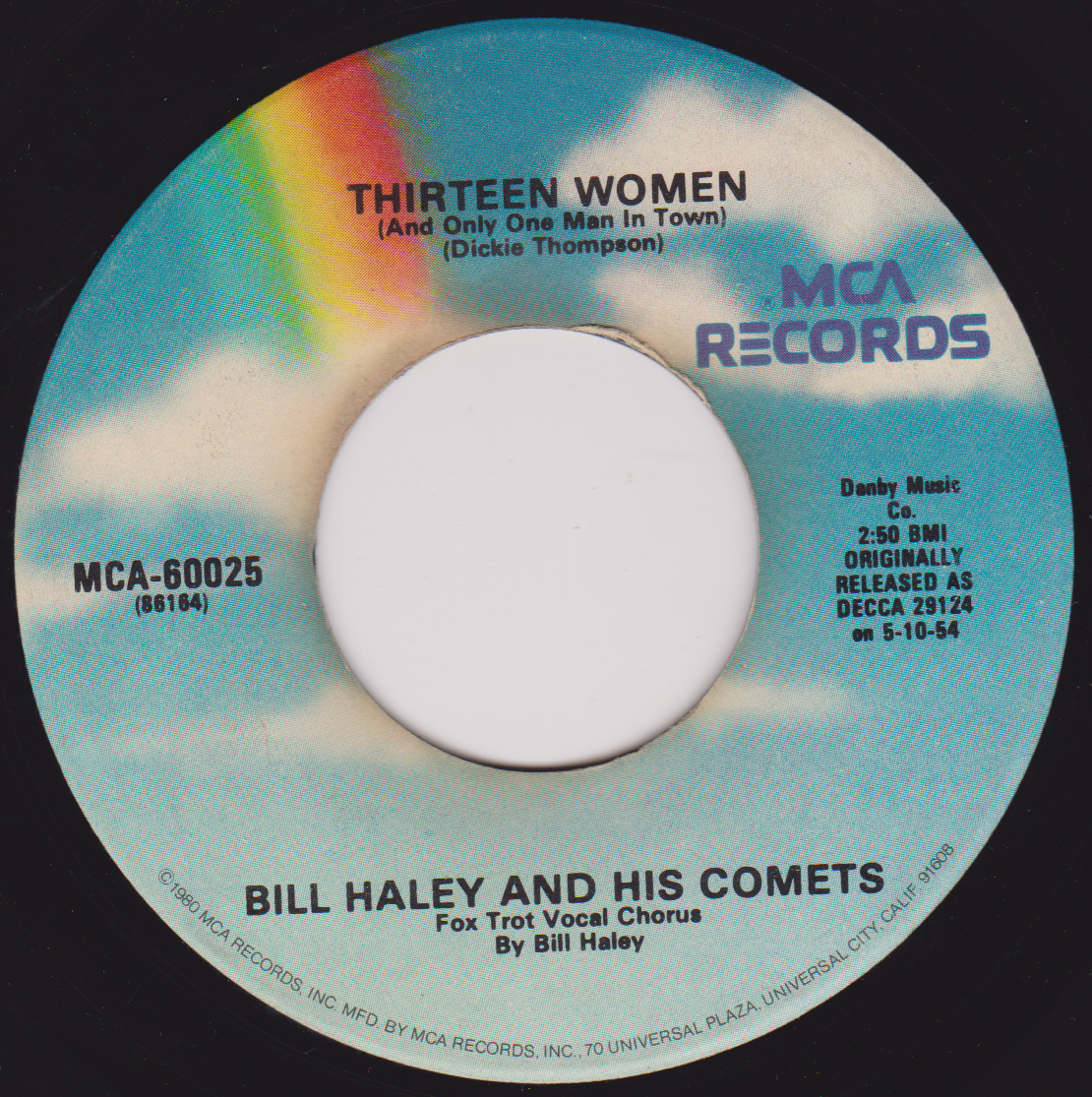 Bill Haley And His Comets ‎– (We're Gonna) Rock Around The Clock (MCA) 7" US vinyl single VG/- RE